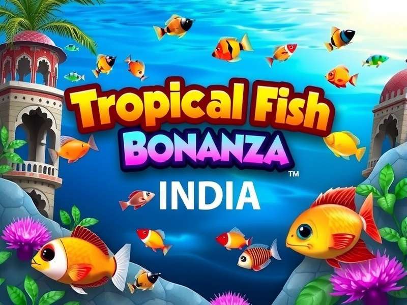 Tropical Fish Bonanza India - Main Game Cover Tropical Fish Bonanza India game cover showing vibrant Indian water bodies with colorful fish and cultural elements